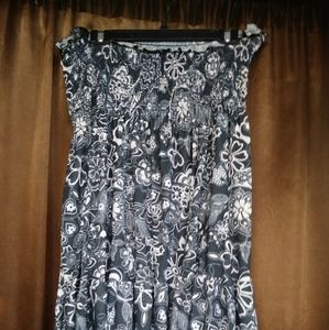 Black and white Tube top dress/blouse.